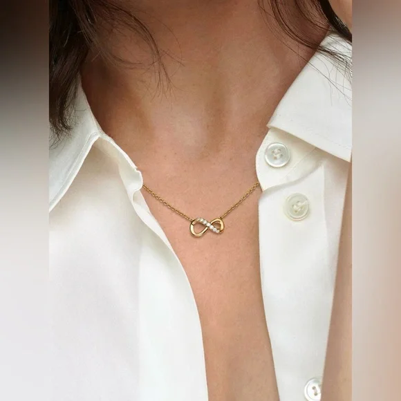 Pandora Sparkling Infinity Collier Necklace - Authentic - Brand New - Picture 3 of 4